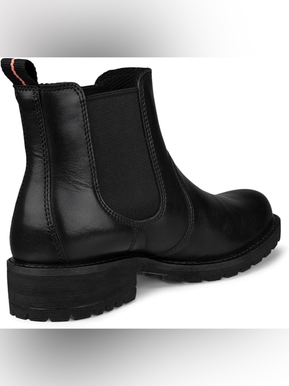 NWOT Ecco Elaina Black Leather Chelsea Lug Boots EU 39 US 8-8.5 - Picture 3 of 12